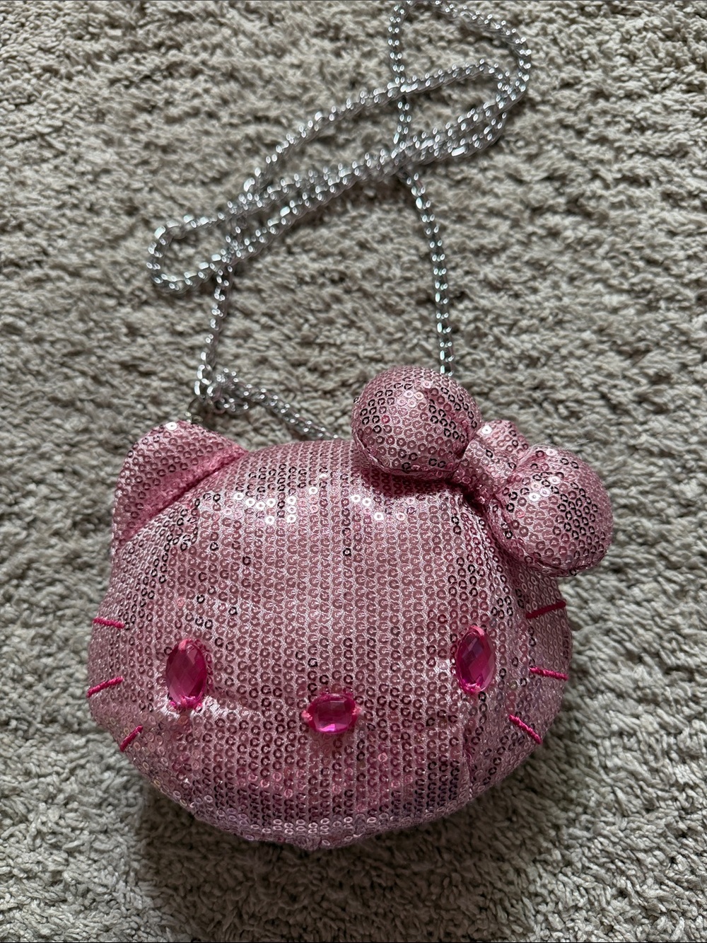 Sanrio Pink Sequin Hello Kitty Crossbody Bag